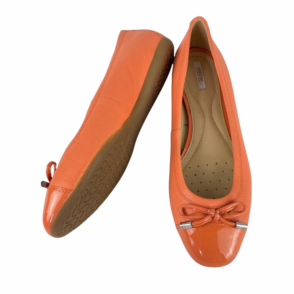Geox Orange Ballet Flats, 7.5